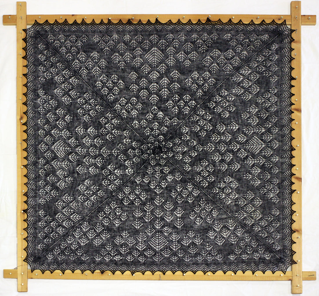 Brora Black Cobweb Shawl