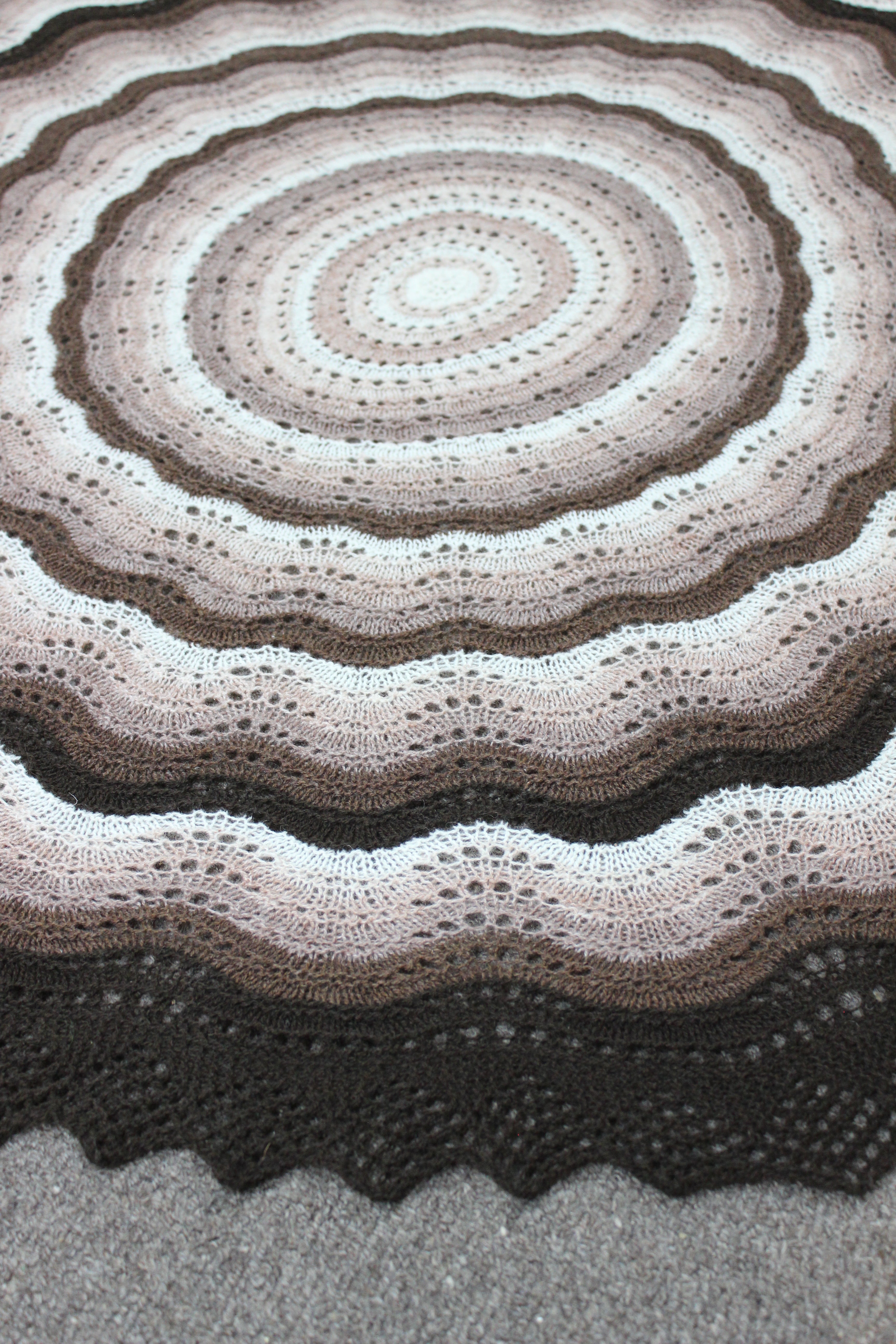 Circular Shaded Shawl pattern