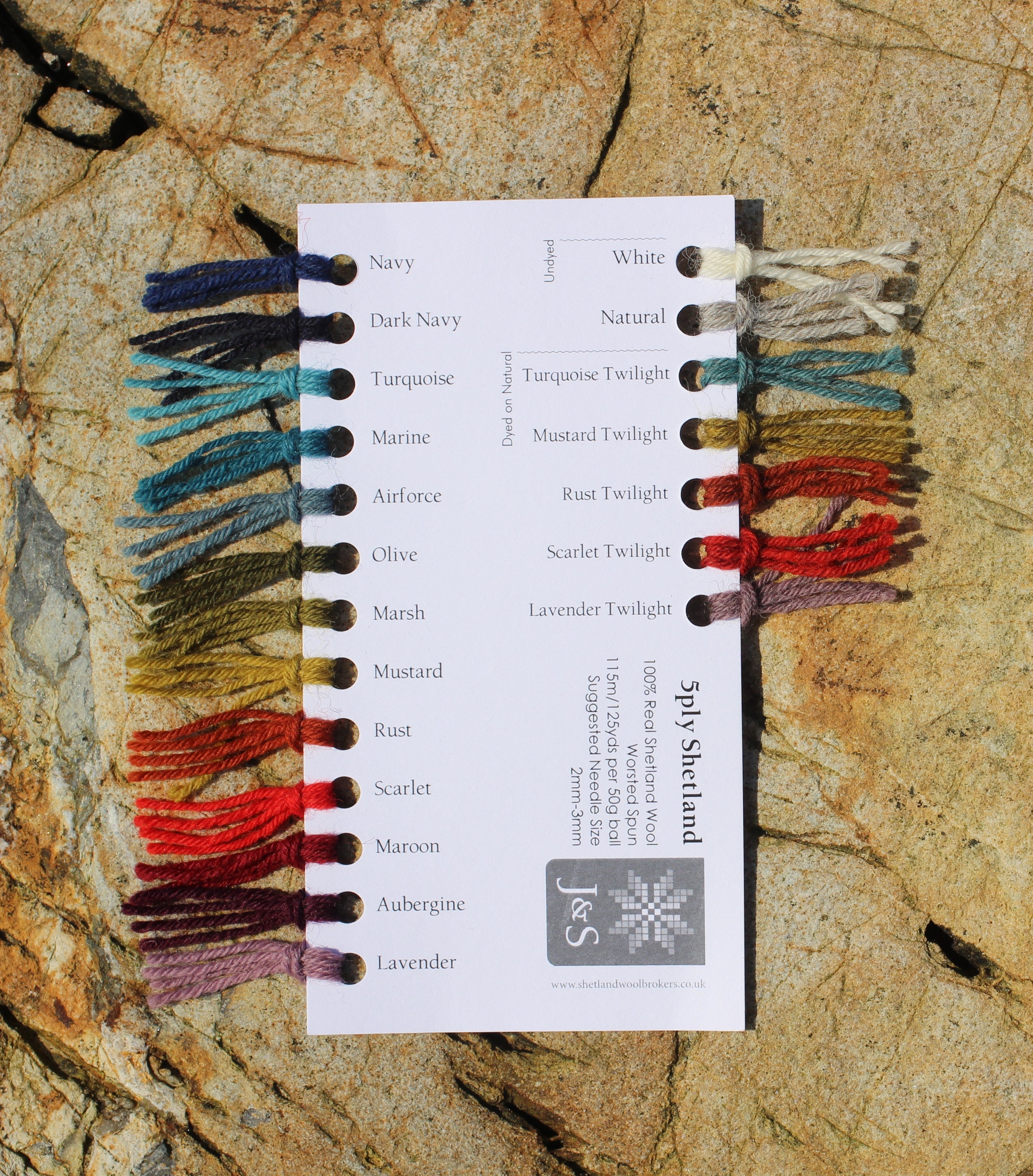 Shade Card - 5ply Shetland