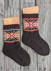 Shetland Black Socks Pattern